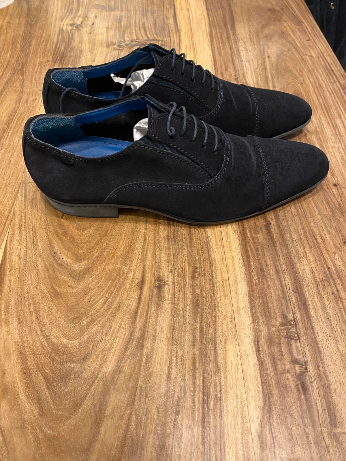 Navy blue nubuck leather Father & Sons shoes. Size 41 – photo 4